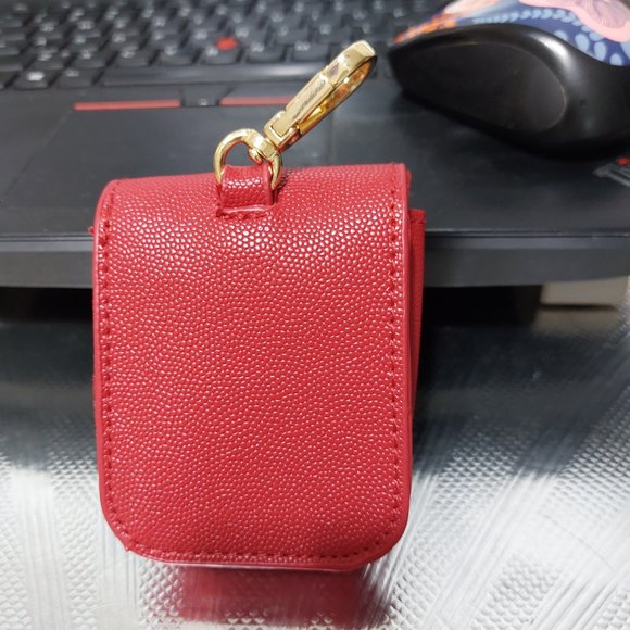 STEVE MADDEN Small Clip On Pouch Coin Purse Clip On Handbag Keychain Red - Picture 4 of 6